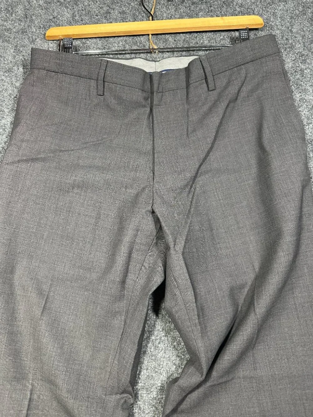 Banana Republic Pants Mens 33 Classic Gray Wool Dress Flat Front Pockets Lined